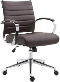Design-Shop Kancelárska stolička Oakland - koženka - Hnedá