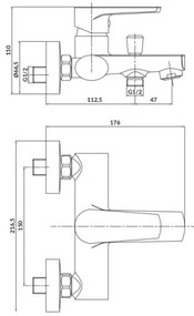 Cersanit S951-559 - Vaňová batéria MODUO čierna