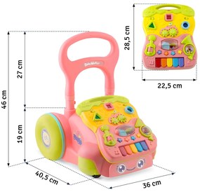 Vzdelávacie chodítko s hudbou 2v1 RK-744 Ricokids ružové