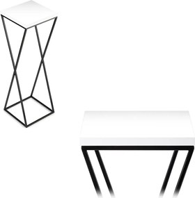 STOJAN NA KVETINÁČ LOFT6 70X24X24 CM ČIERNA/BIELA