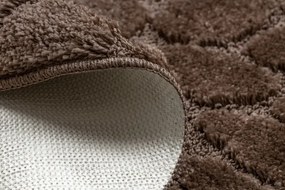 Kúpeľňový koberček SUPREME STONES kamienky, hnedý kruh