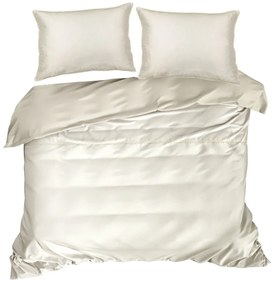 SATÉNOVÉ OBLIEČKY DIVA 200X220 CM, 2 KS 70X80 CM KRÉMOVÉ