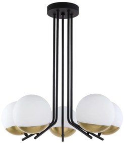 Jupiter 1720 - Luster na tyči SANTA 5xE14/40W/230V mosadz