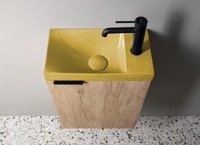 Sapho Sapho, AGOS betónové umývadlo 40x22cm, ľavé/pravé, žltá lesklá, AS40022