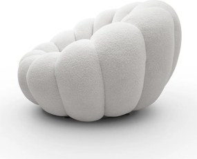 OTOČNÉ KRESLO FILIPPO S PODNOŽKOU BIELE