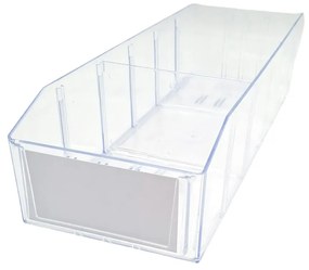 Úložný box, ideálny do špajzy, s etiketou + 2 priehradky, BITO, 40x13 cm