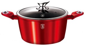 Nepriľnavý Hrniec 28 cm, Burgundy Metallic Line BerlingerHaus