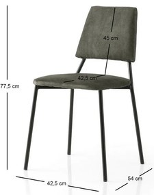 Súprava jedálenských stoličiek Lima Anthracite and Black, 2 ks