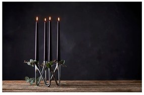 Svietnik v striebornej farbe Morsø Roots