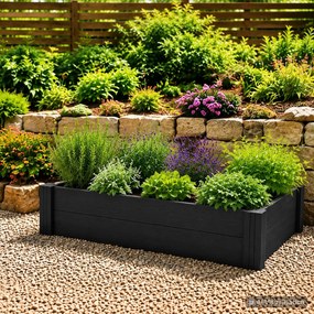 Curver Vyvýšený záhon – Vista Modular 121,5 x 121,5 x 27 cm, sivý