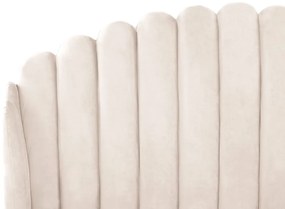 Manželská posteľ 140 cm Alise (zamatová béžová) (s roštom). Vlastná spoľahlivá doprava až k Vám domov. 1077500