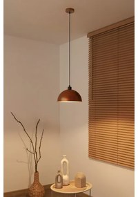 Duolla - Závesné svietidlo na lanku IRONLINE 1xE27/15W/230V pr. 27 cm medená/čierna