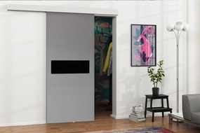 Posuvné dvere Mereno IV 100, Farba:: Biela / Grafit + čierny lacobel