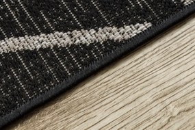 Koberec Šnúrkový SIZAL FLOORLUX 20508 čierno / strieborný Trojuholníky