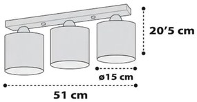 Dalber D-41413H - Detské stropné svietidlo CLOUDS 3xE27/60W/230V