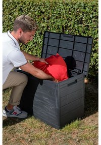 Antracitový záhradný úložný box Woodys – Toomax
