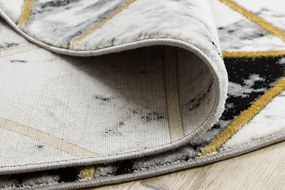 Dywany Łuszczów, Kusový koberec Emerald 1020 black and gold kruh, 160x160 (priemer) kruh, čiernobiela, obývacia izba