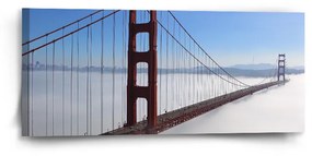 Sablio Obraz Golden Gate v hmle - 110x50 cm