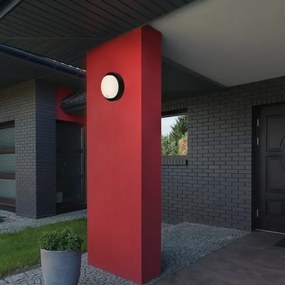 Brilo - LED nabíjateľné vonkajšie nástenné svietidlo so senzorom LED/4W/5V 4400 mAh IP44 čierne