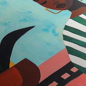 Obraz - Žena s kvetinou (150x105 cm)