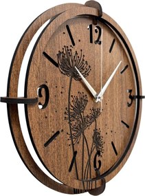Drevené nástenné hodiny | Moderný dizajn a prírodný štý | SENTOP HDF0589-ORECH-WENGE