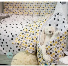 BELISIMA 3-dielne posteľné obliečky Belisima Mačiatka 90/120 žlté