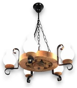 Brilagi - Luster na reťazi ROATA 5xE14/40W/230V buk