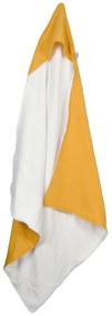 Žltá mušelínová detská osuška s kapucňou 75x75 cm – Bébé Douceur