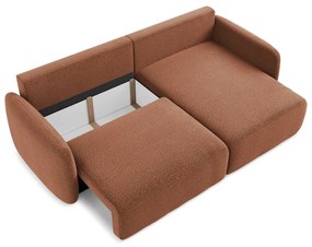 Rozkladacia/s úložným priestorom rohová pohovka v tehlovej farbe (pravý roh) Kalena – Makamii