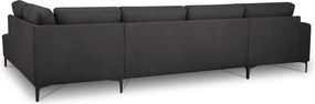 Antracitová ženilková rohová pohovka (pravý roh/do tvaru "U") Fabian – Scandic