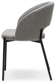 Velurová židle Jazz 50 cm šedé/černé