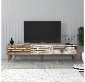 TV stolík/skrinka Tonase (orech + biela + mramor) . Vlastná spoľahlivá doprava až k Vám domov. 1095465