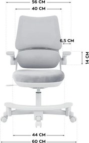 Detská otočná stolička Mark Adler Junior 5.7 Grey