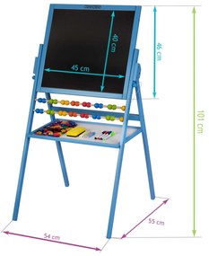 Magnetická otočná tabuľa Ricokids - modrá