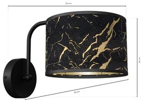 Nástenné svietidlo SENSO 1xE27/60W/230V čierna