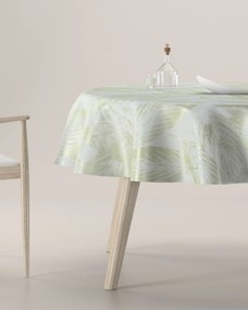 Obrus okrúhly farba produktu zelená látka lesklá, zapletaná, vzorované