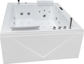 BPS-koupelny Hydromasážna vaňa DIABLO 666 II 180x150 s ohrevom vody
