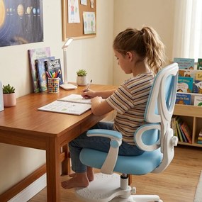 Detská otočná stolička Neoseat JUNI 023 — látka, prateľný poťah, modrá