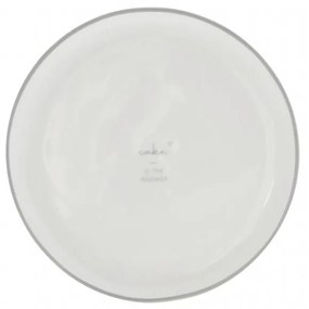 Cake Plate 16cm White/Cake is the answer Grey
