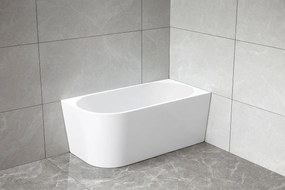 Aqualine Tibera, rohová stojaca vaňa, 160x75cm, biela, E1027
