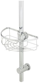 Samodržiaca kúpeľňová polička z nerezovej ocele v striebornej farbe Floresta - Wenko