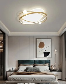 Toolight Toolight, LED stropné svietidlo + diaľkové ovládanie APP1059-C, biela-zlatá, OSW-08885
