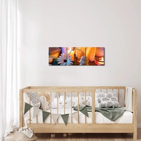 Obraz - Chvíľka odpočinku (s hodinami) (90x30 cm)