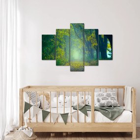 Obraz cesty lemovanej stromami (150x105 cm)