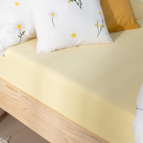 Goldea plachta jersey s napínacou gumou - banánová 90 x 200 cm