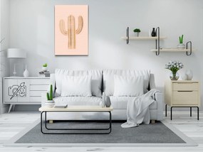 Gario Diamantové maľovanie Boho kaktus Rozmery: 40 x 60 cm, Rámovanie: Iba zrolované plátno, Diamanty: Štvorcové