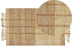 Jutový koberec 80 x 150 cm béžový KARKIN Beliani