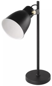 EMOS Čierna stolová lampa pre žiarovku E27 Z7621B