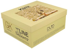 Porcelánová šálka s podšálkou Klimt Ecru Tree Of Life 250 ml sada 2ks