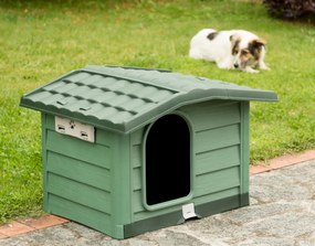 BAMA Búda pre psov plastová GRM, zelená, stredná